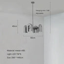 Modern gray led macaron pendant chandelier – dining room u shape light