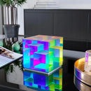 Modern rainbow led magic cube desk lamp bedroom night light