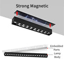 Modern silver and black led magnetic downlight living room linear spot