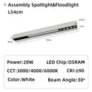 Modern silver and black led magnetic downlight living room linear spot