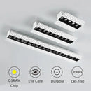 Modern silver and black led magnetic downlight living room linear spot