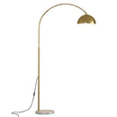 Modern gold arched led marble base floor lamp for living room