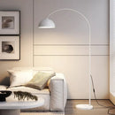 Modern gold arched led marble base floor lamp for living room
