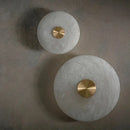 Modern art deco led marble brass wall sconce for parlor
