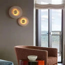 Modern art deco led marble brass wall sconce for parlor
