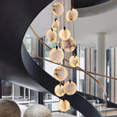 Modern led marble ceiling pendant lamp for living room