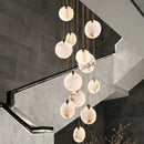 Modern led marble ceiling pendant lamp for living room