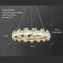 Modern gold led marble chandelier for living room