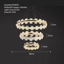 Modern gold led marble chandelier for living room