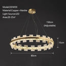 Modern gold led marble chandelier for living room