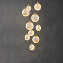 Modern led marble gold chandelier for living room