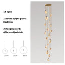 Modern led marble gold chandelier for living room