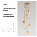Modern led marble gold chandelier for living room