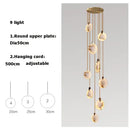 Modern led marble gold chandelier for living room