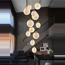Modern led marble gold chandelier for living room