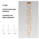 Modern led marble gold chandelier for living room