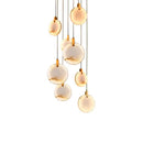 Modern led marble gold chandelier for living room