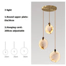 Modern led marble gold chandelier for living room