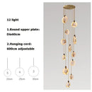 Modern led marble gold chandelier for living room