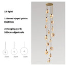 Modern led marble gold chandelier for living room