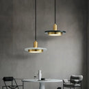 Modern black & white marble led pendant lamp for dining room