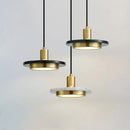 Modern gold led marble pendant lights black & white dining room