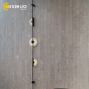 Minimalist black metal led marble wall lights living room sconces