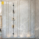 Minimalist black metal led marble wall lights living room sconces