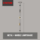 Minimalist black metal led marble wall lights living room sconces