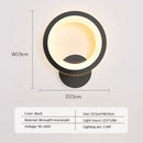 Modern black & white led metal acrylic wall light bedroom sconce
