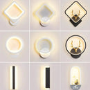 Modern black & white led metal acrylic wall light bedroom sconce