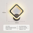 Modern black & white led metal acrylic wall light bedroom sconce