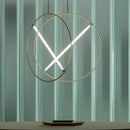Minimalist gold circular metal pendant light for dining room