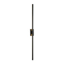 Minimalist black & gold metal tube wall lamp bedroom sconce