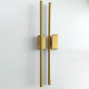 Minimalist black & gold metal tube wall lamp bedroom sconce