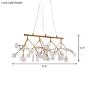 DecorBites™ LED Metallic Gold Tree Branch Pendant Light for Minimalist Dining Room Ceiling