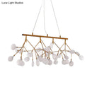 DecorBites™ LED Metallic Gold Tree Branch Pendant Light for Minimalist Dining Room Ceiling