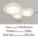 Modern white oval led minimalism chandelier living room light