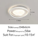 Modern white oval led minimalism chandelier living room light