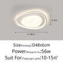Modern white oval led minimalism chandelier living room light