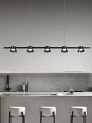 Modern black & chrome led minimalist chandelier kitchen pendant lights