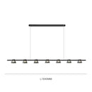 Modern black & chrome led minimalist chandelier kitchen pendant lights