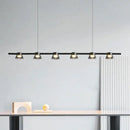Modern black & chrome led minimalist chandelier kitchen pendant lights