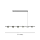 Modern black & chrome led minimalist chandelier kitchen pendant lights