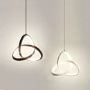 Modern black led minimalist pendant light – living room ring chandelier