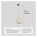 Modern black led minimalist pendant light – living room ring chandelier
