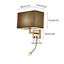 DecorBites™ LED Minimalist Wall Lamps with Rectangle Texture Shade for Living Room & Bedroom