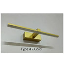 Modern gold wave led mirror bathroom wall sconce light