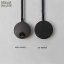 Modern black led mirror light bedside lamp bedroom reading light