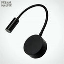 Modern black led mirror light bedside lamp bedroom reading light